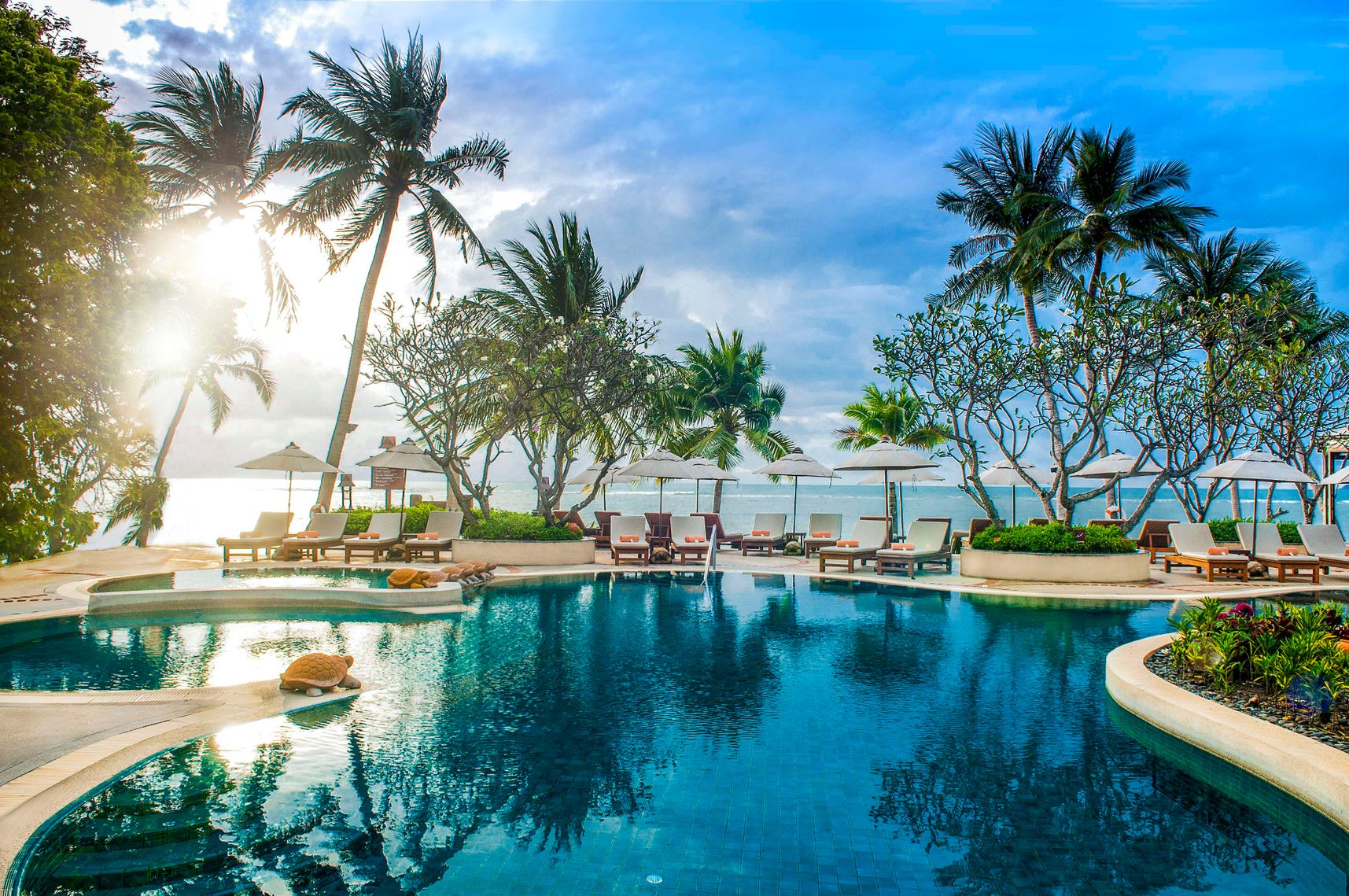 The beachfront pool at Chaweng Regent Beach Resort, Koh Samui, a SALT Representation Hotel